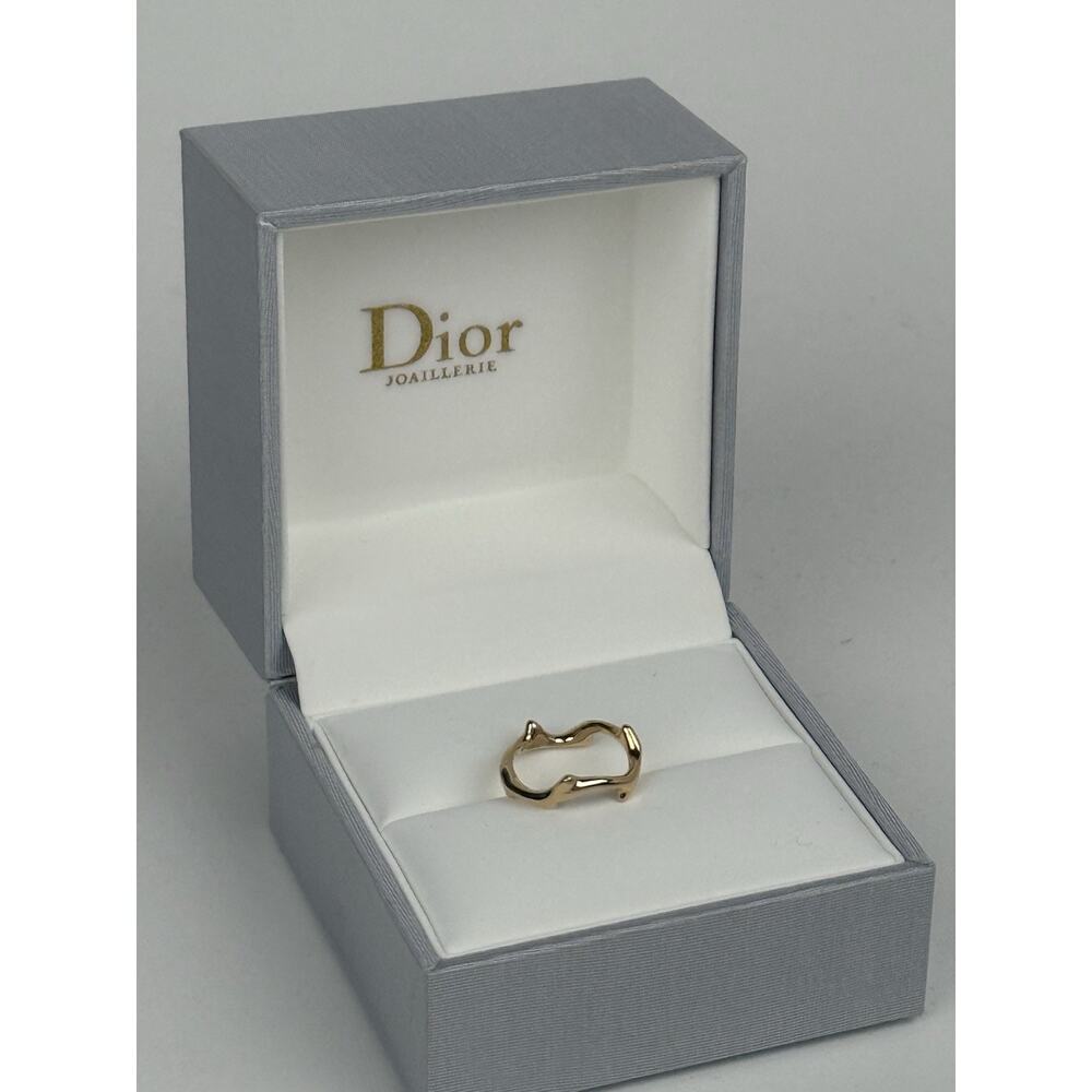 Dior 18K Yellow Gold Bois de Rose Ring 46 (Size 3) - Picture 6 of 9
